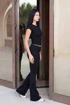 COTTON FORM FOLD OVER YOGA PANTS