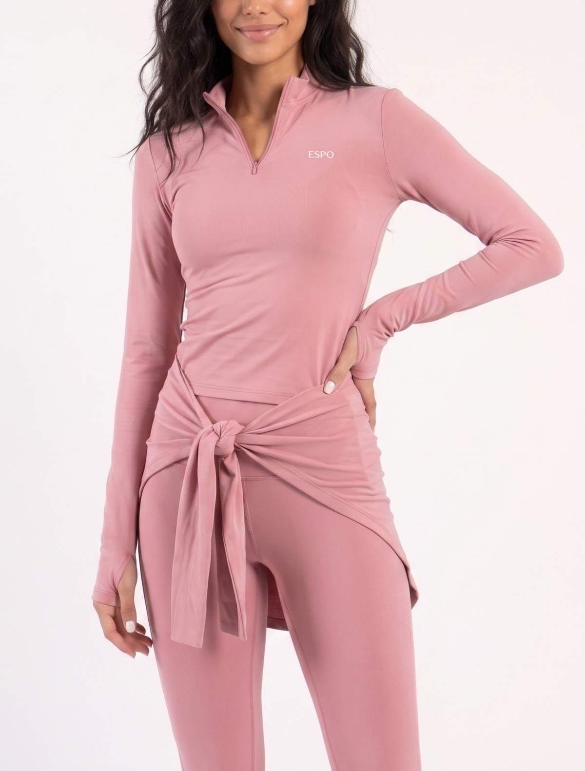 QUARTER ZIP LONG SLEEVE TOP