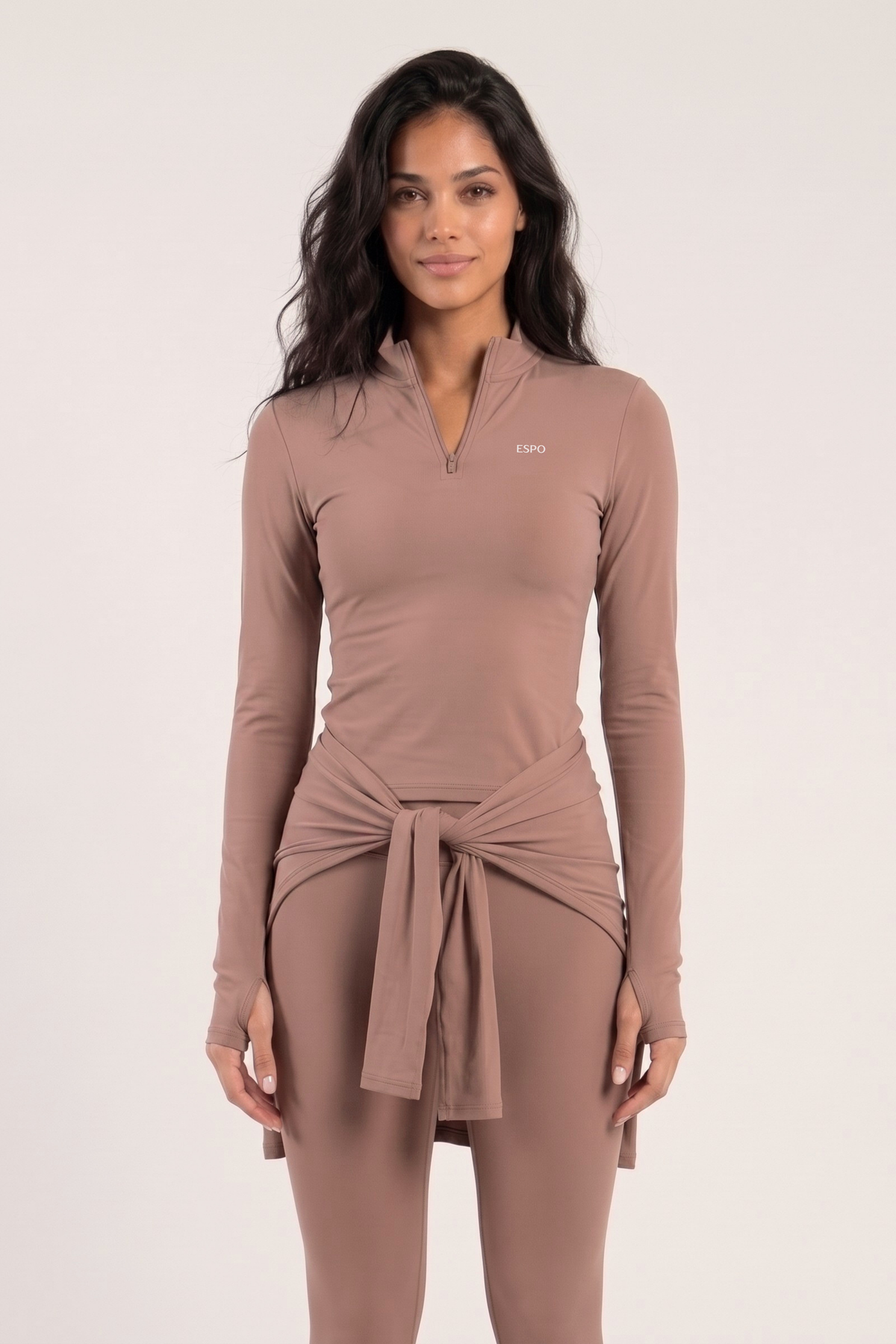 QUARTER ZIP LONG SLEEVE TOP
