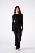 RIBBED ROUND NECK LONG SLEEVE