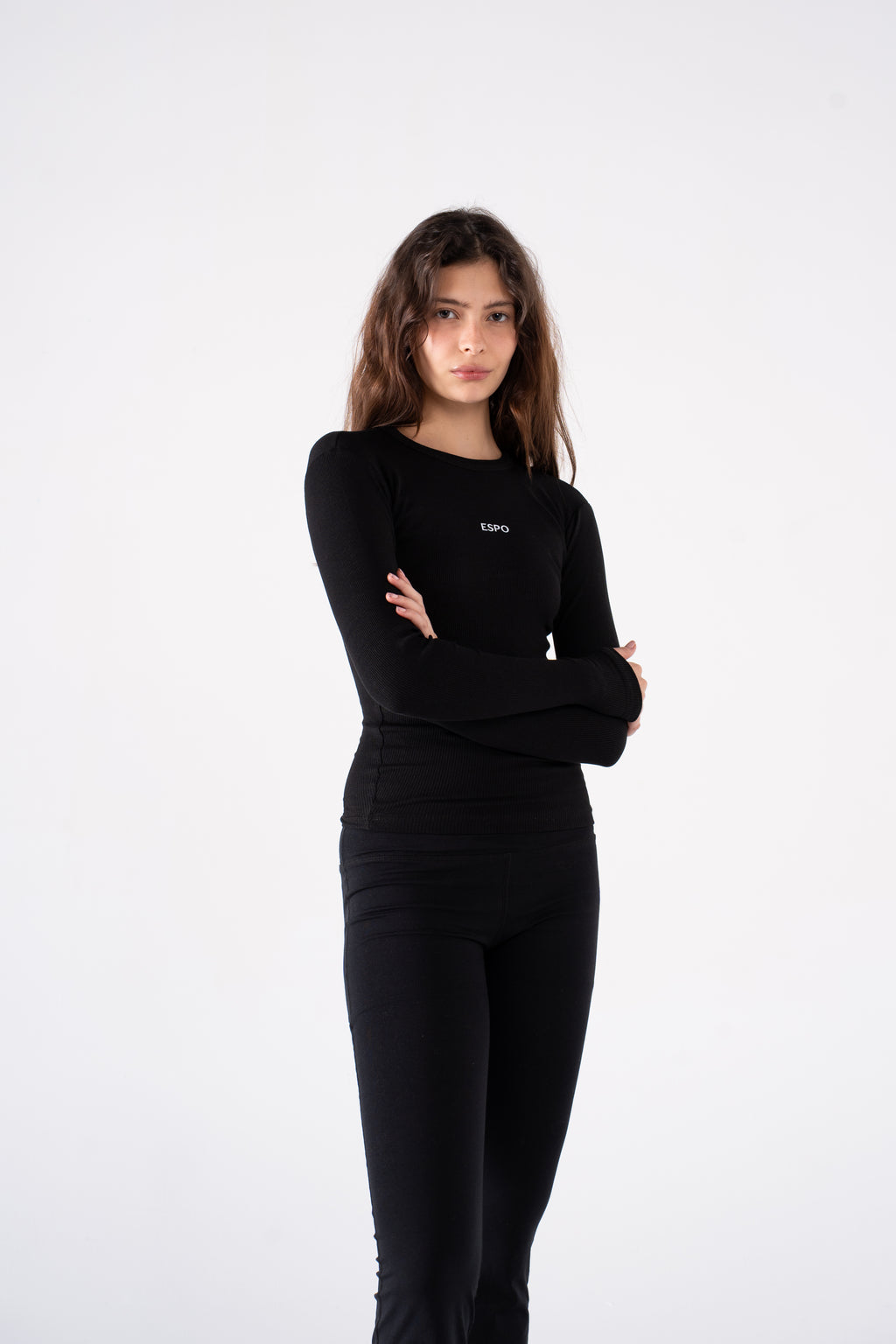 RIBBED ROUND NECK LONG SLEEVE