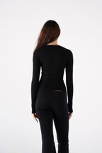 RIBBED ROUND NECK LONG SLEEVE