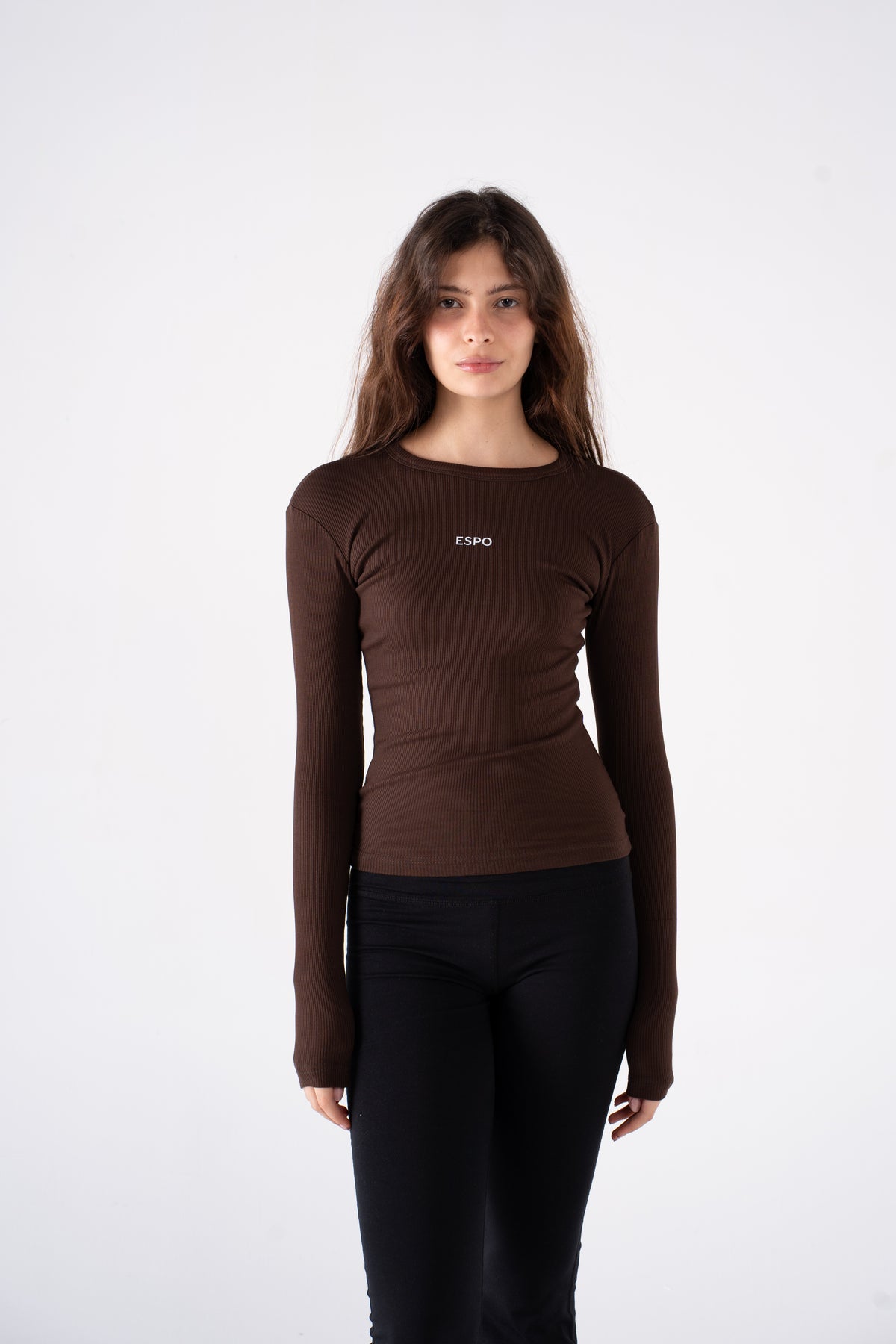 RIBBED ROUND NECK LONG SLEEVE