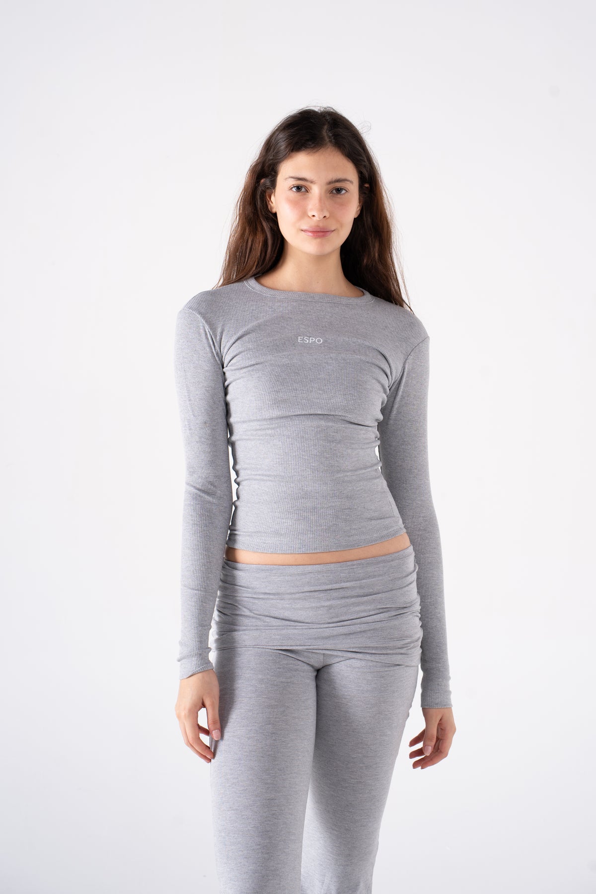 RIBBED ROUND NECK LONG SLEEVE