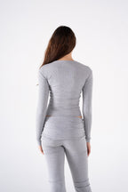 RIBBED ROUND NECK LONG SLEEVE