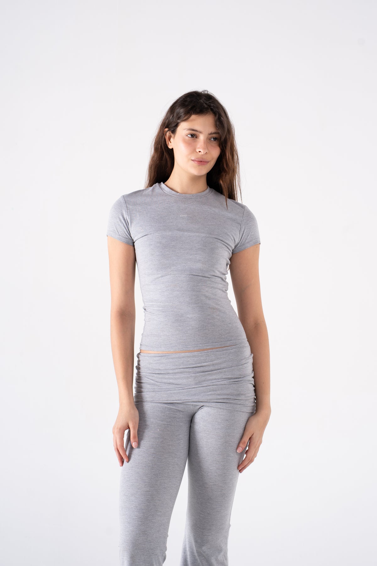 COTTON ROUND NECK CAP SLEEVE