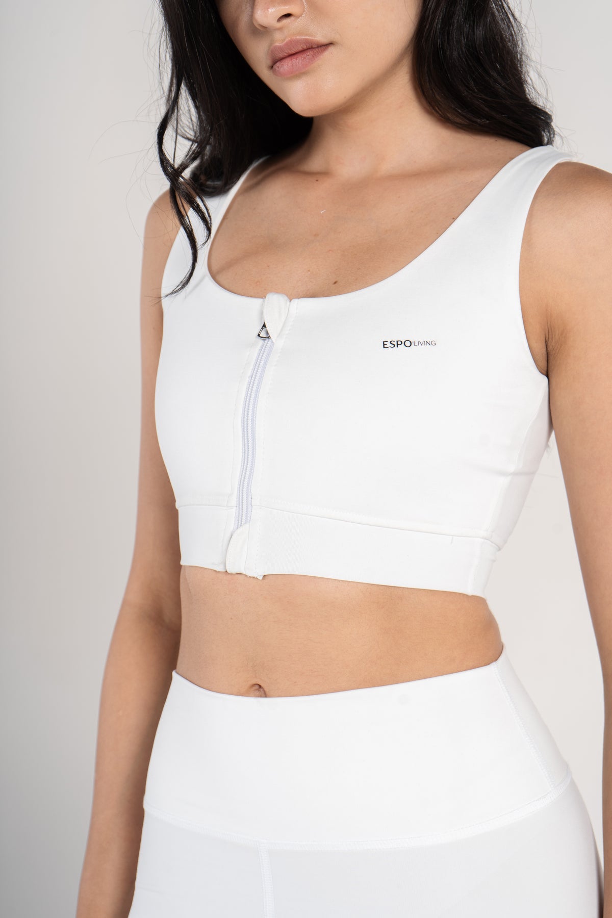 ZIP-FRONT SPORTS BRA