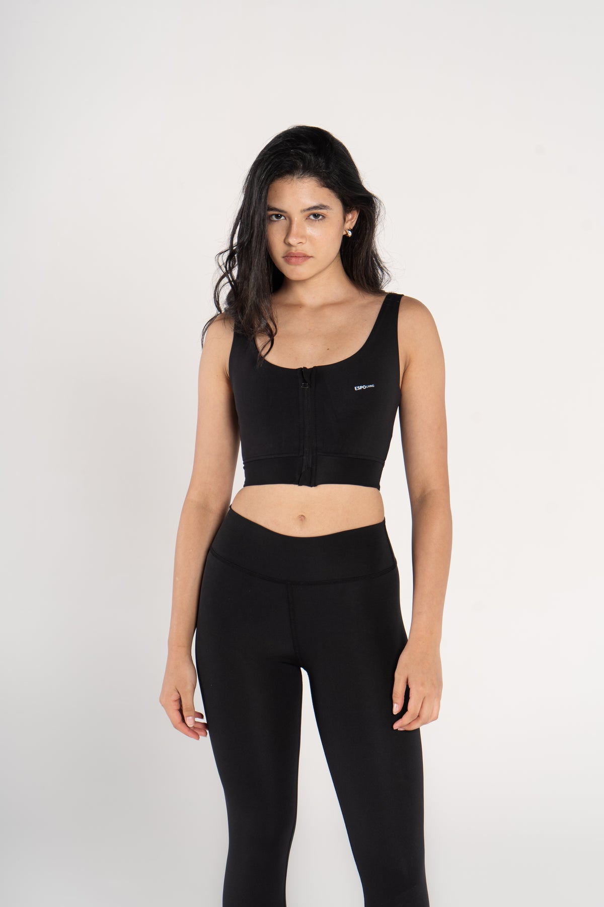 ZIP-FRONT SPORTS BRA
