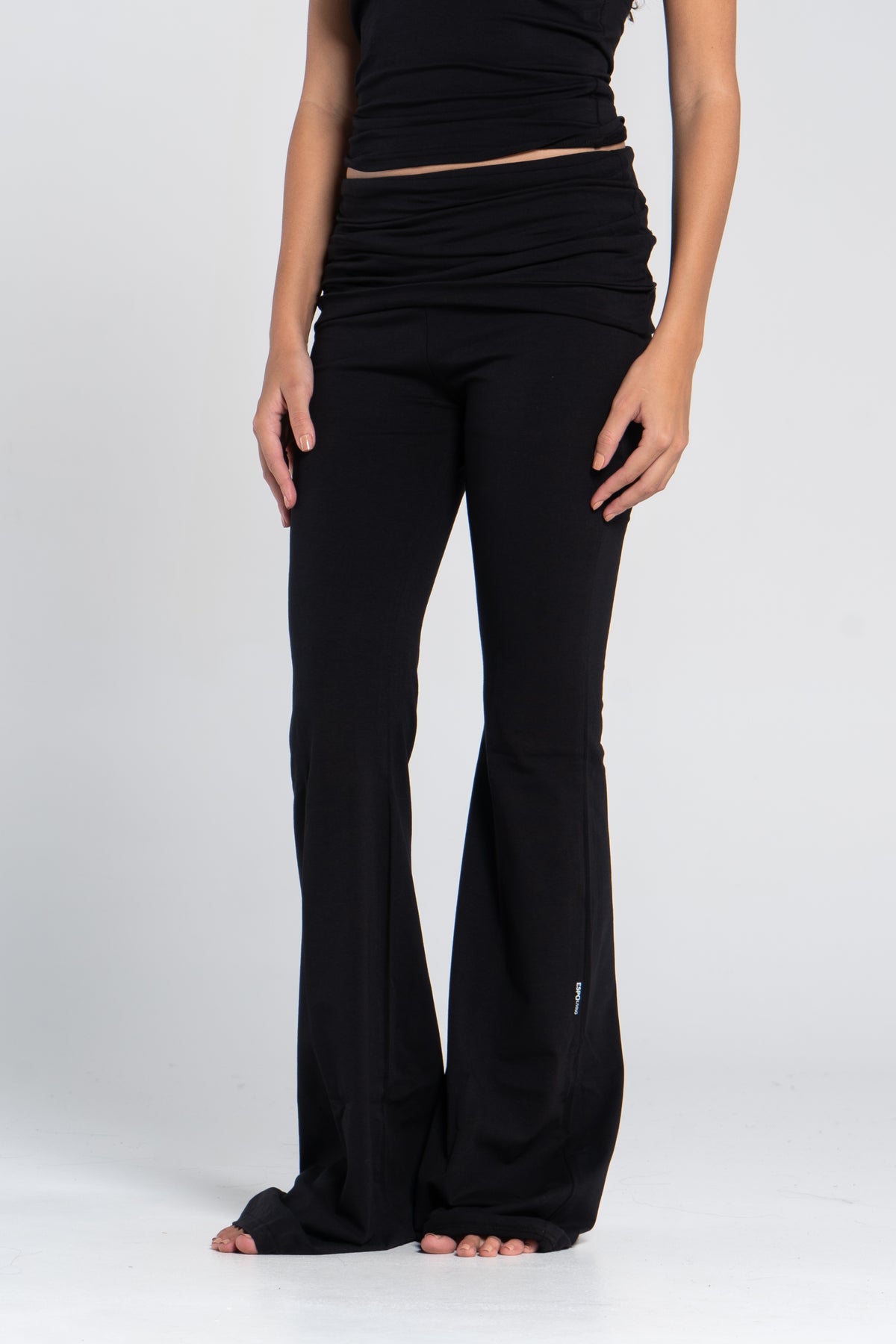 COTTON FOLD OVER YOGA PANTS