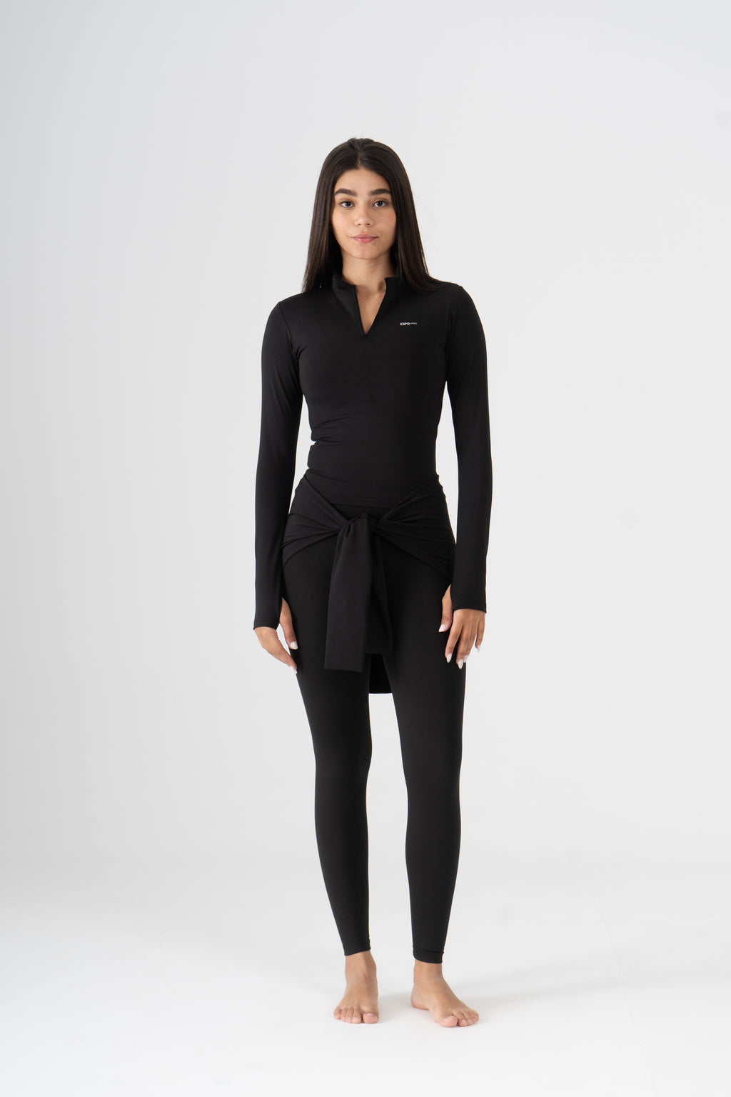 QUARTER ZIP LONG SLEEVE TOP