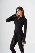 QUARTER ZIP LONG SLEEVE TOP