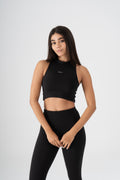 CREW SLEEVELESS CROPPED TOP
