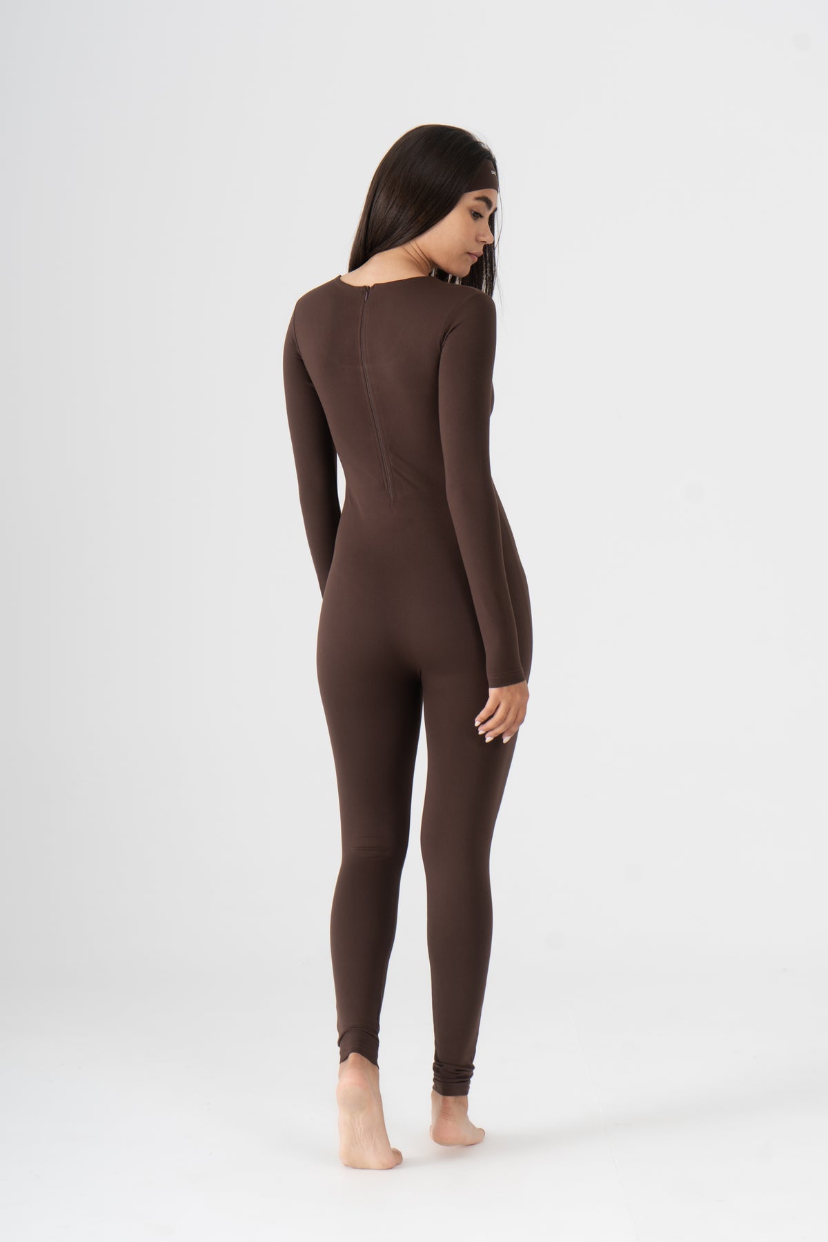 WIDE NECK LONG SLEEVE JUMPSUIT
