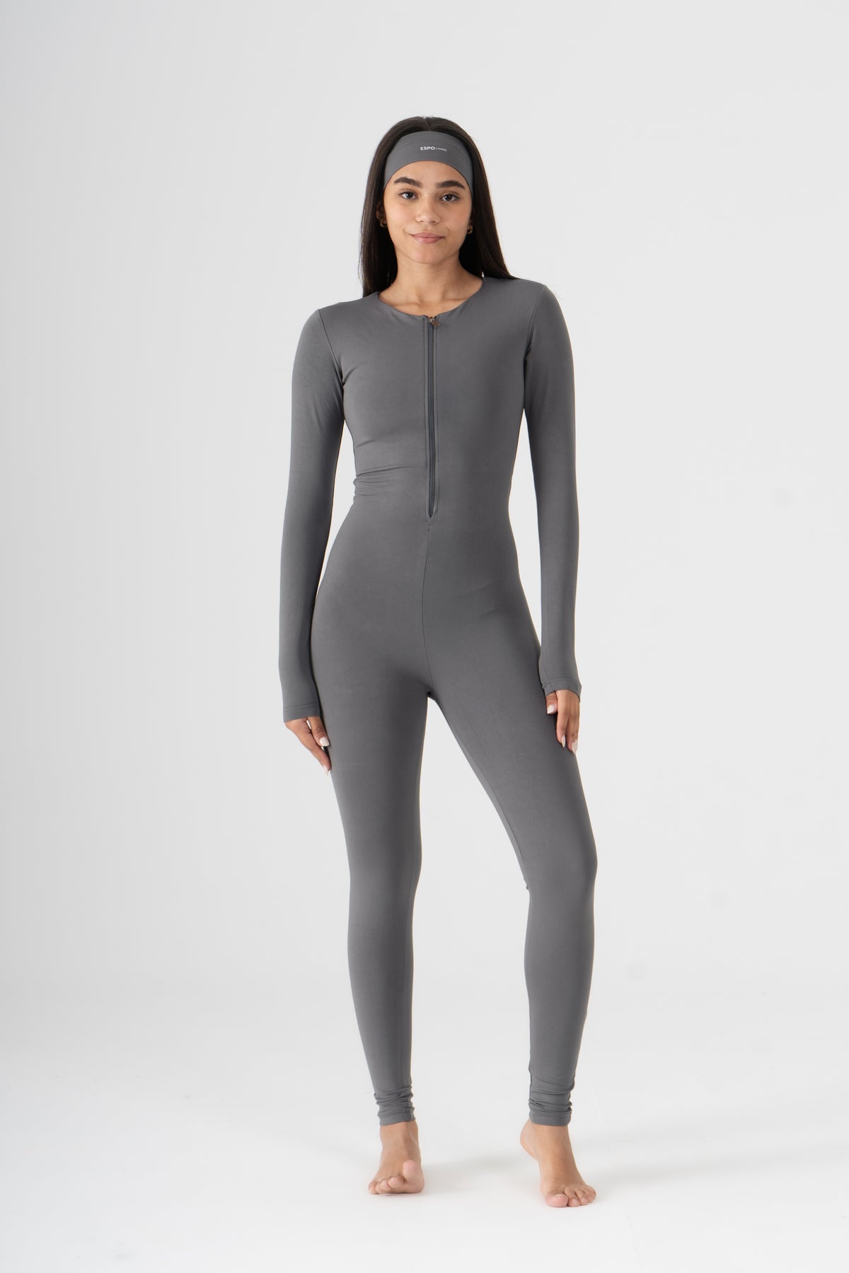 ZIPPER LONG SLEEVE JUMPSUIT