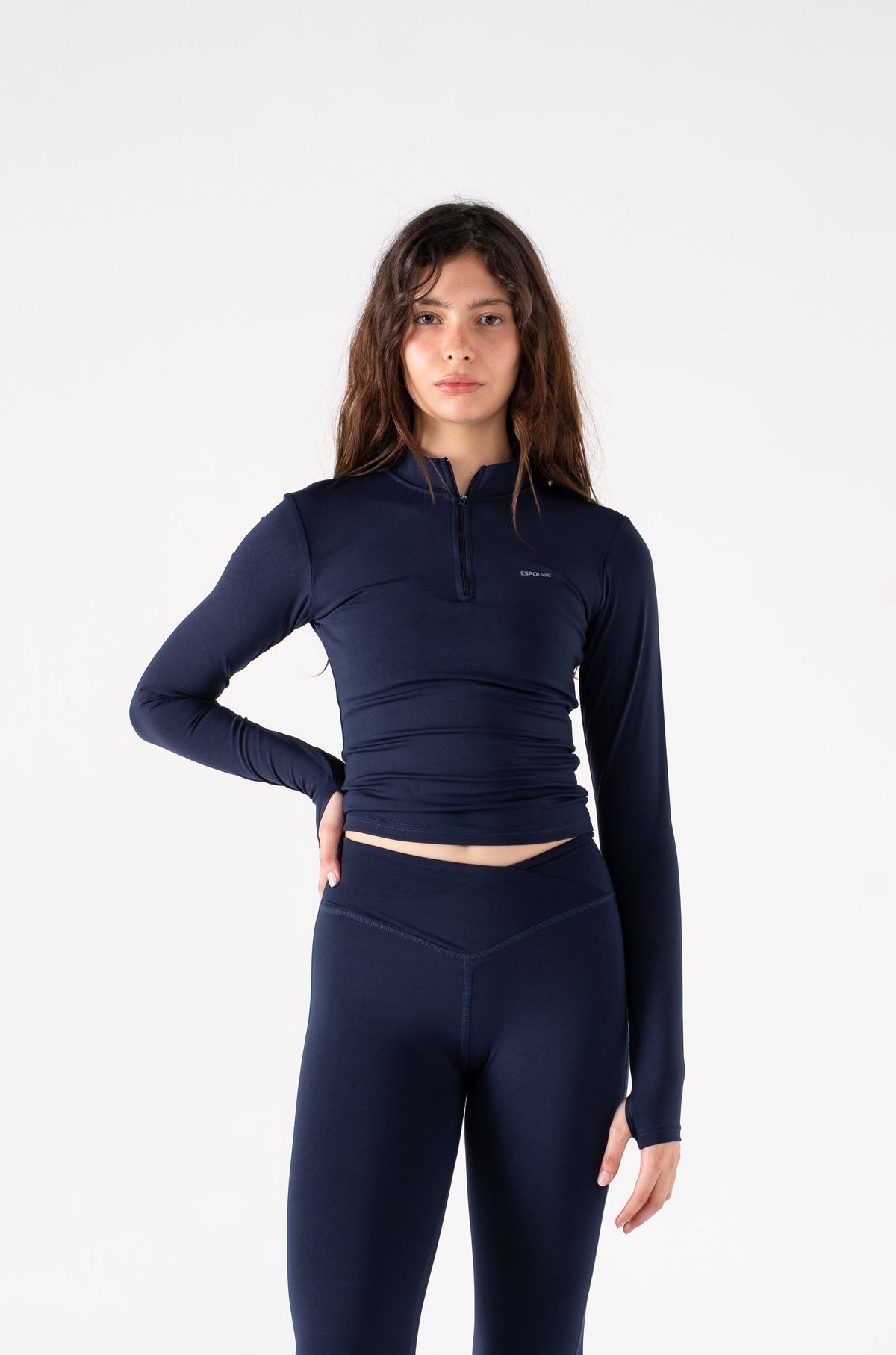 QUARTER ZIP LONG SLEEVE TOP