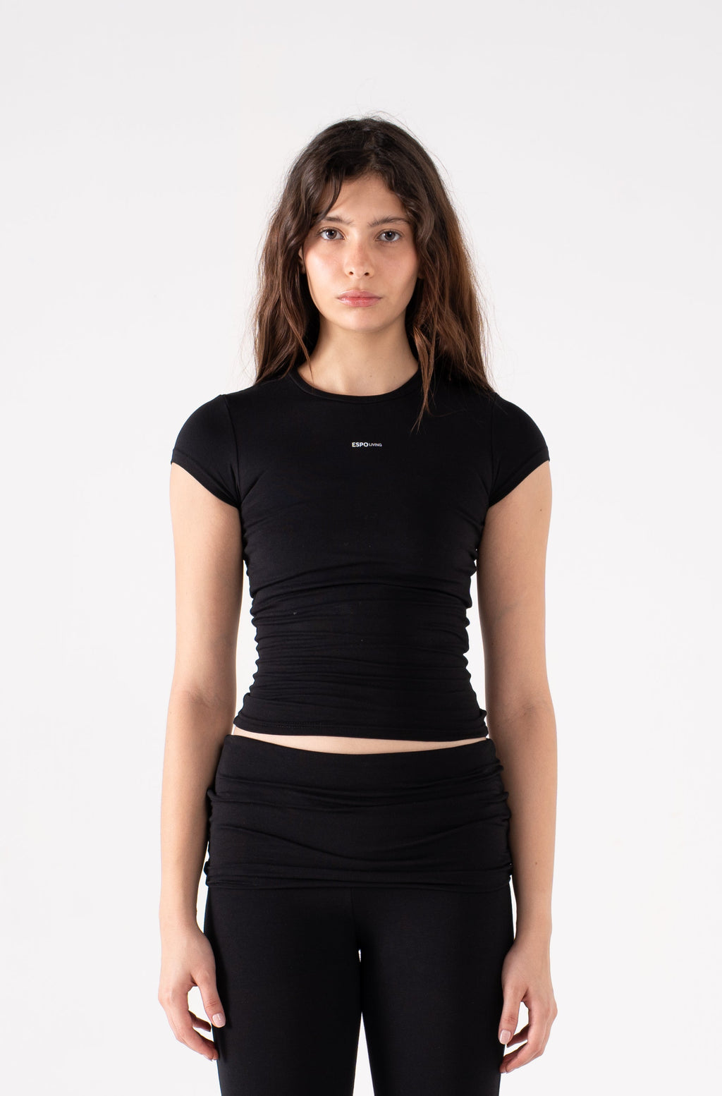 COTTON ROUND NECK CAP SLEEVE