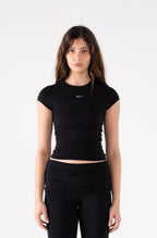 COTTON ROUND NECK CAP SLEEVE