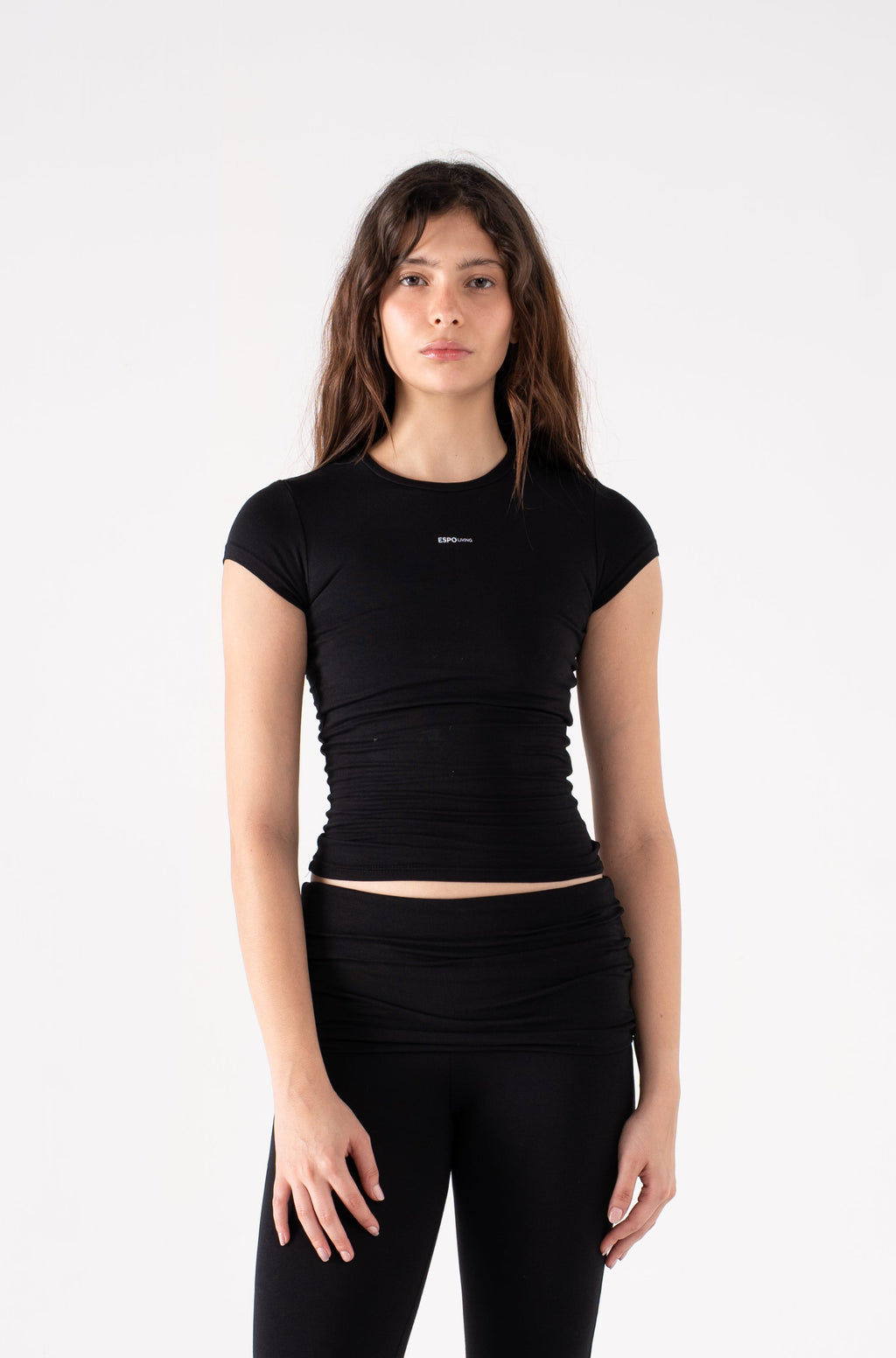 COTTON ROUND NECK CAP SLEEVE