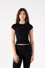 COTTON ROUND NECK CAP SLEEVE