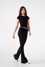 COTTON FOLD OVER YOGA PANTS