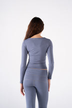 RUCHED LONG SLEEVE TOP